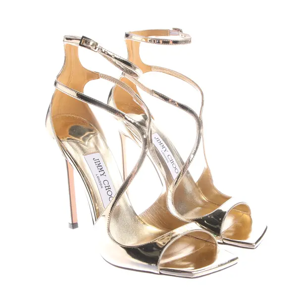 Heeled Sandals in Metallic, , Jimmy Choo
