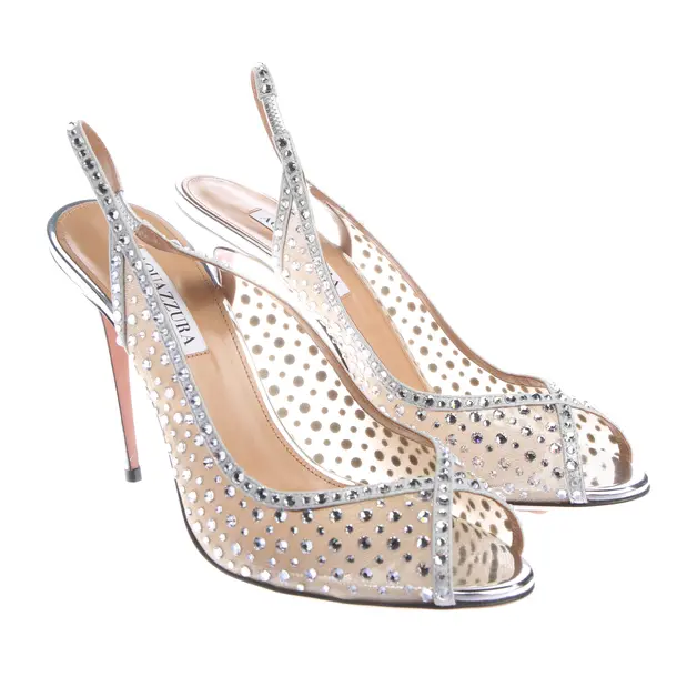 Sandali, in argento, Aquazzura