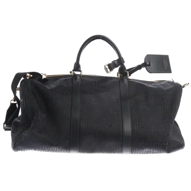 Duffle Bag in Black, Polyester, Moschino