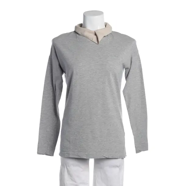 Long Sleeve Shirt in Gray, Cotton, Fabiana Filippi