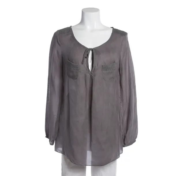 Bluse in Grau, Seide, Bloom