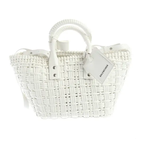 Handbag, in White, Leather, Balenciaga