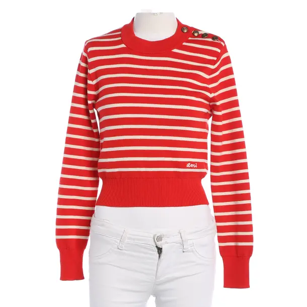 Wollpullover, in Rot, Wolle, Ami Paris