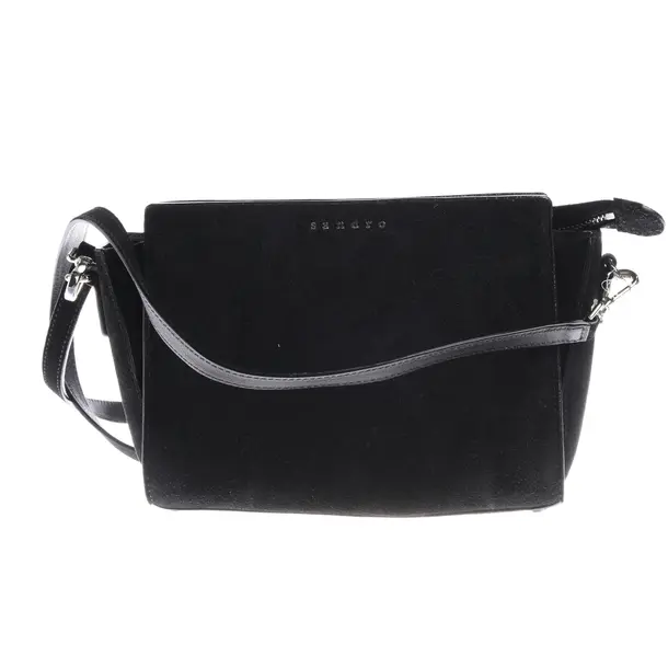 Schultertasche, in Schwarz, Leder, Sandro