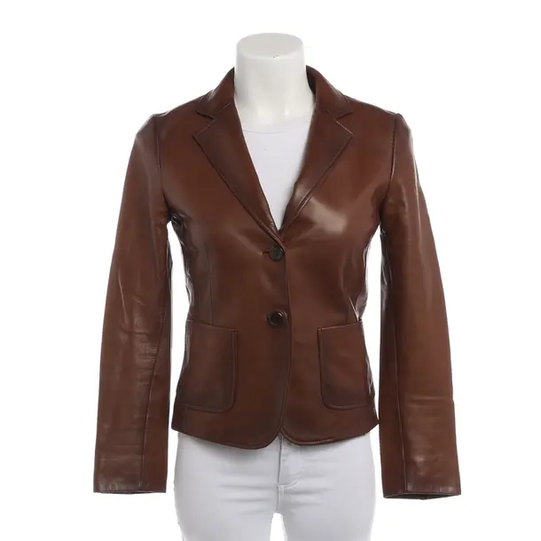 Blazer in Brown, Leather, Prada