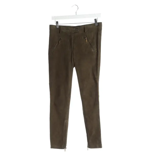 Hose in Grün, Leder, Prada