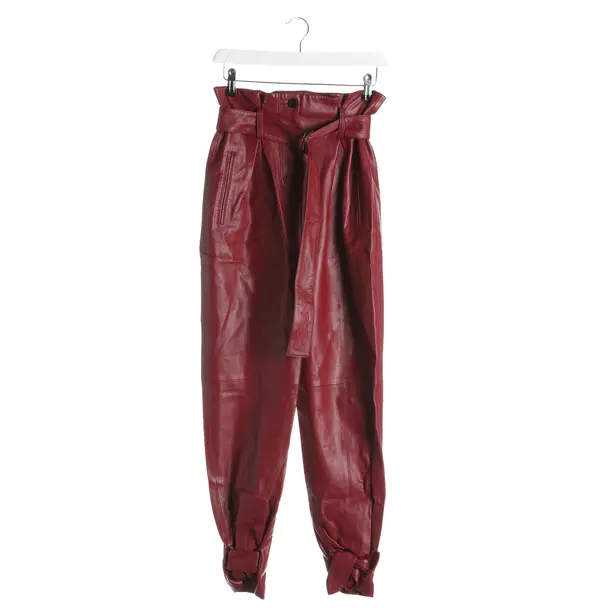 Hose, in Bordeaux, Leder, Karl Lagerfeld