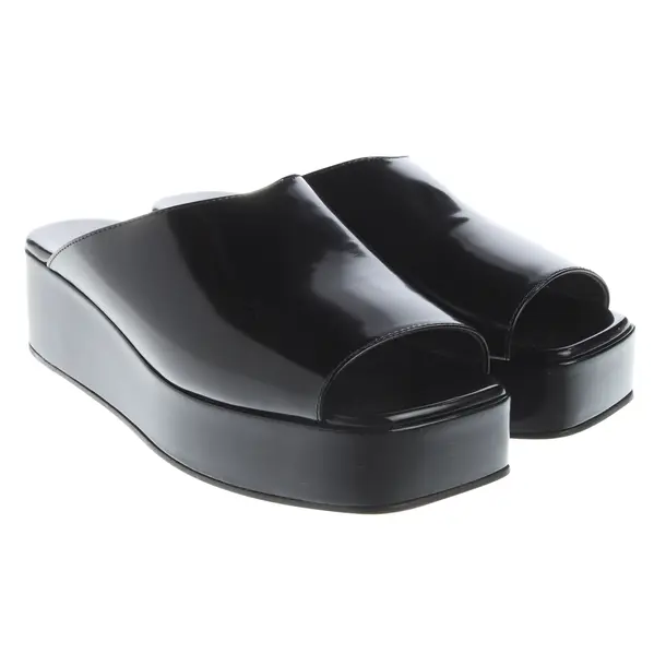 Sandali con plateau, in Nero, La fila