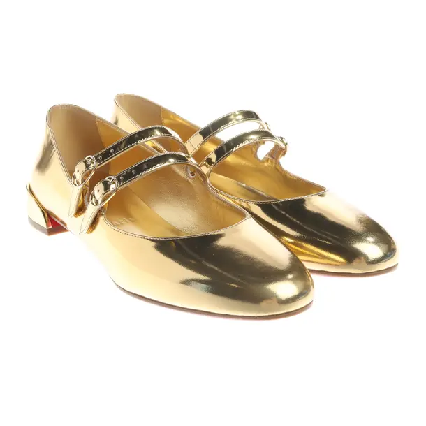 Flats, in Gold, Christian Louboutin