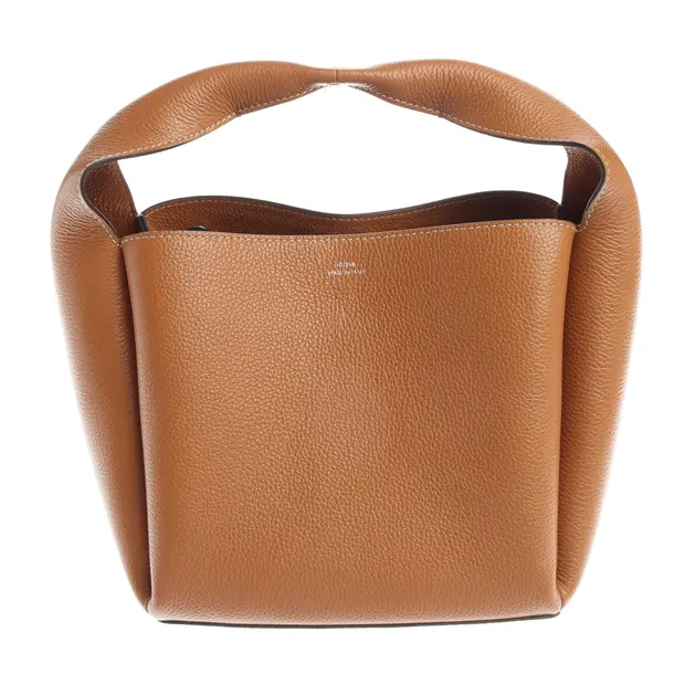 Handtasche, in Hellbraun, Leder, Totême