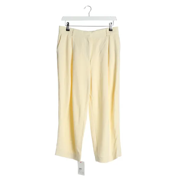Pants, in Pastel Yellow, Viscose, Totême