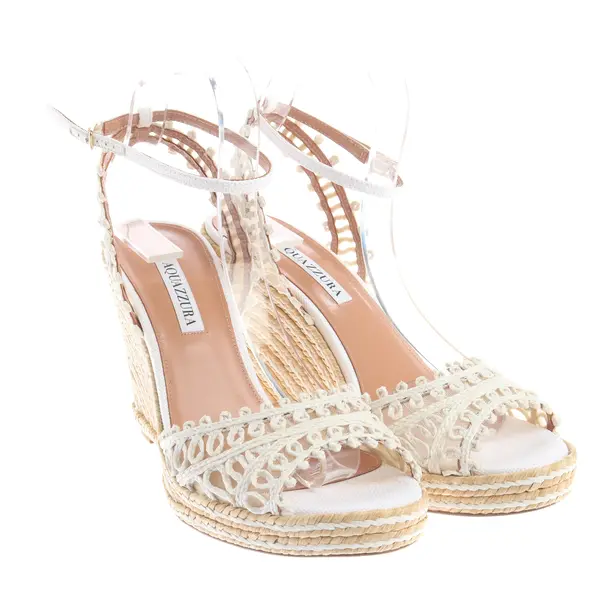 Wedges, in Weiß, Aquazzura