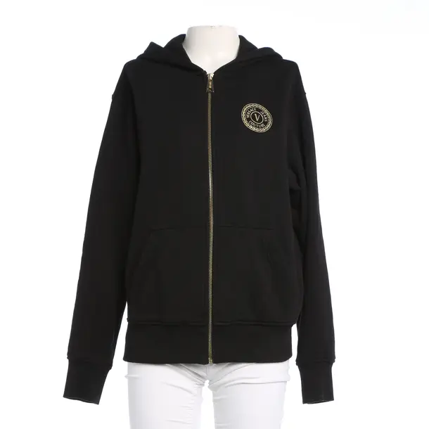 Felpa con cerniera, in Nero, Cotone, Versace Jeans Couture