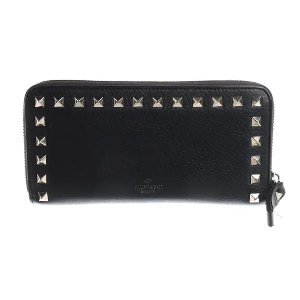 Wallet, in Black, Leather, Valentino