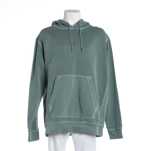 Hoodie, in Grün, Baumwolle, Hugo Boss Orange