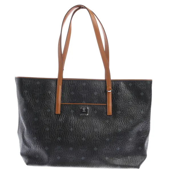 Schultertasche, in Schwarz, Leder, MCM