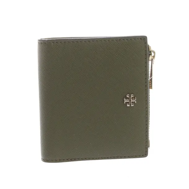 Wallet, in Green, Leather, Tory Burch