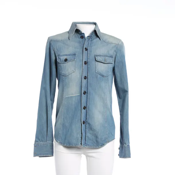 Camicia in denim, in Azzurro, Cotone, Dolce e Gabbana