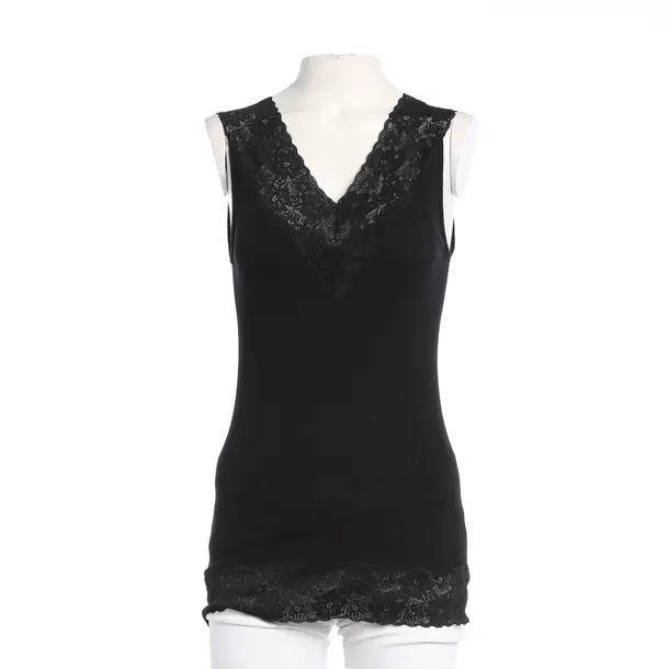 Top, in Black, Cotton, Rosemunde