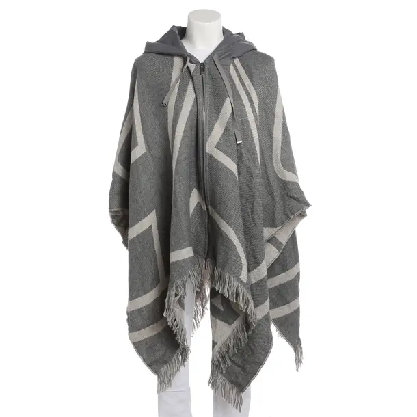 Poncho, in Gray, Wool, Riani