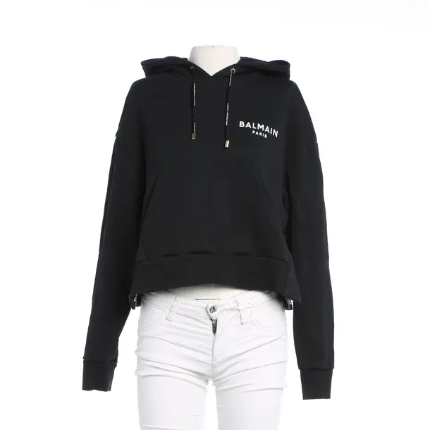 Hoodie, in Schwarz, Baumwolle, Balmain