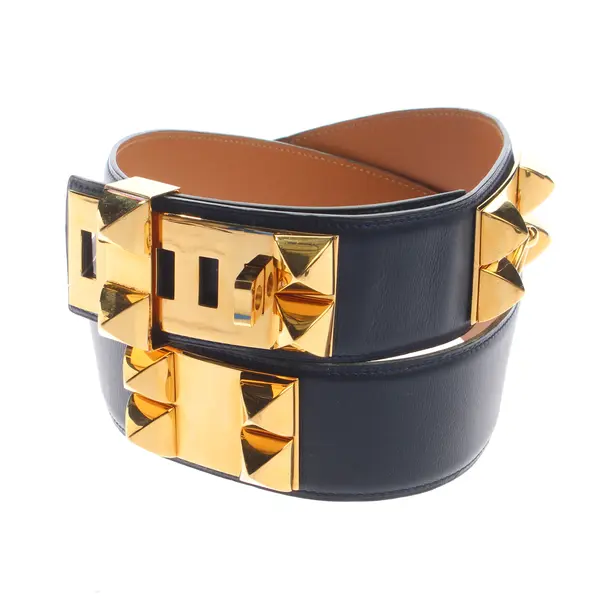 Cinture, in Blu, Pelle, Hermès