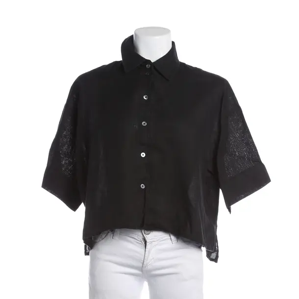 Bluse, in Schwarz, Leinen, Drykorn