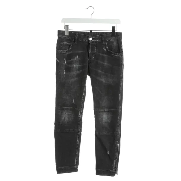 Jeans Straight Fit, in Dunkelgrau, Baumwolle, Dsquared