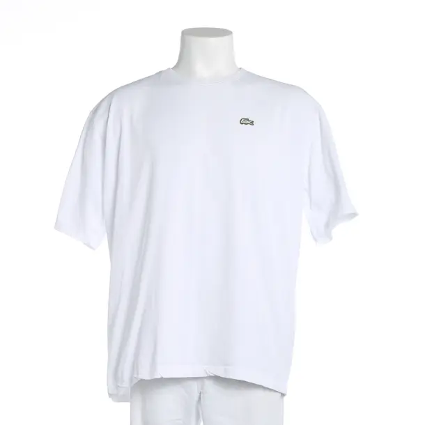 T-Shirt, in Weiß, Baumwolle, Lacoste