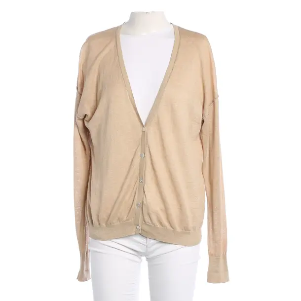 Cardigan, in Light Brown, Linen, Mos Mosh