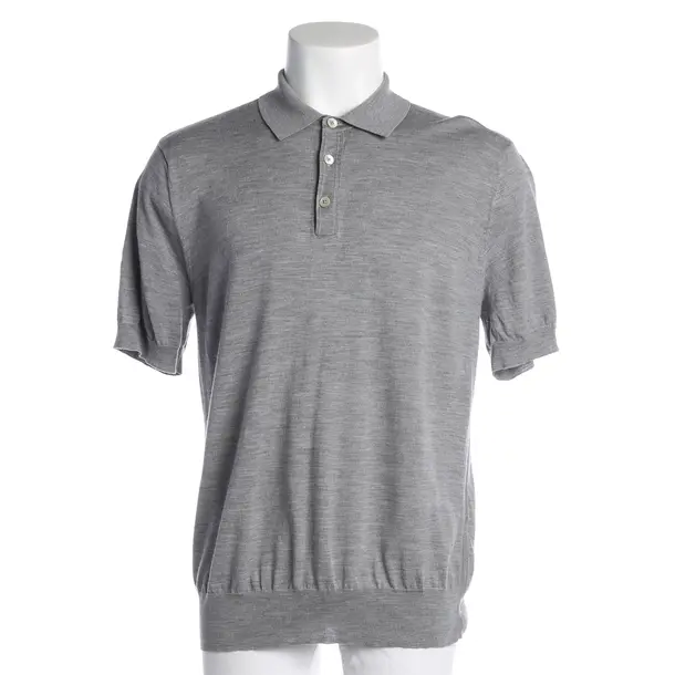 Polo Shirt, in Gray, Cotton, Falke