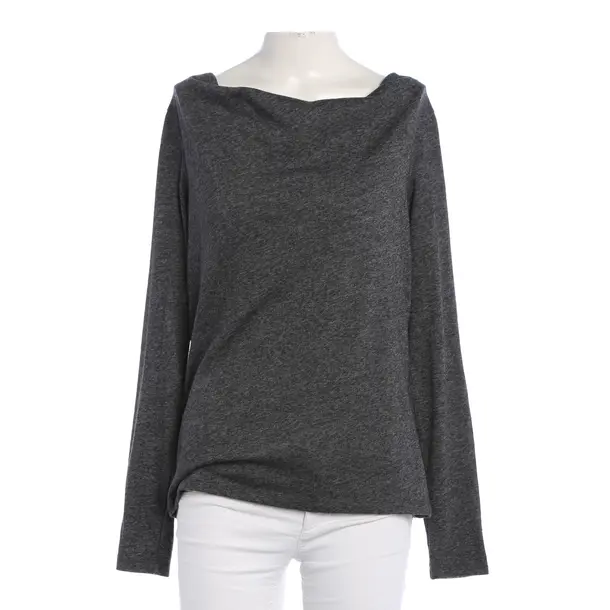 Blouse, in Dark Gray, Cotton, Closed