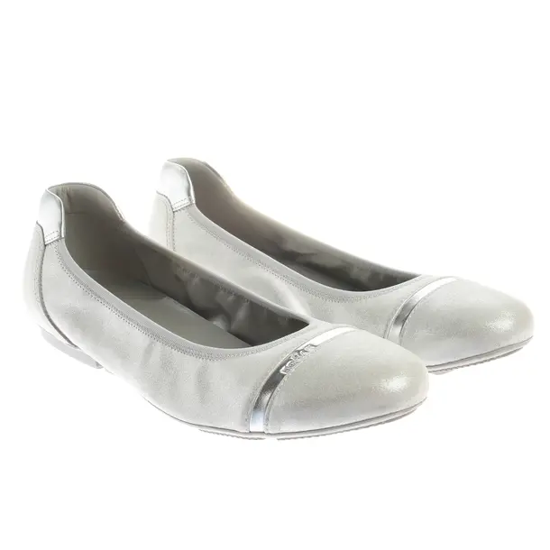 Ballet Flats, in Silver, Hogan