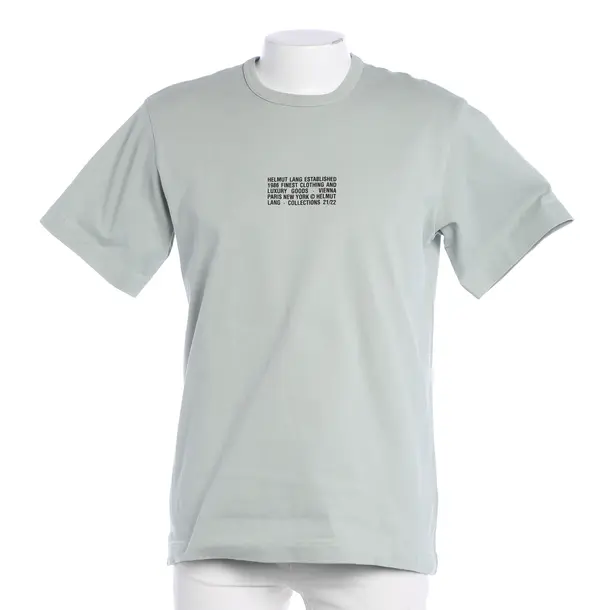 T-Shirt, in Hellgrau, Baumwolle, Helmut Lang