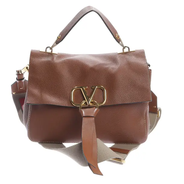 Handtasche, in Braun, Leder, Valentino