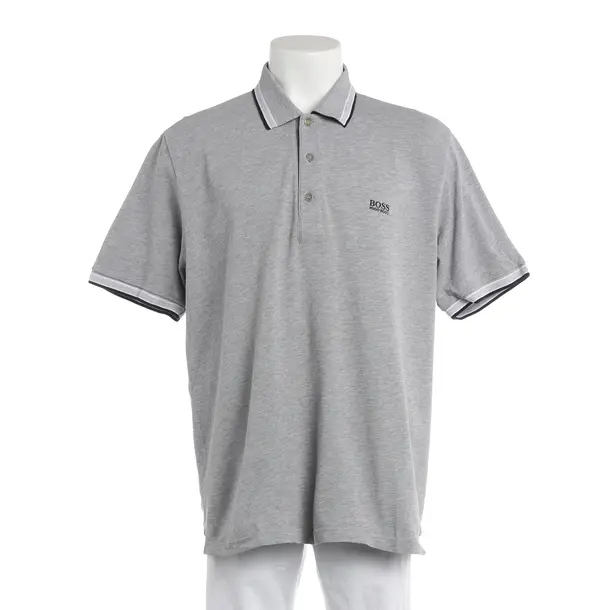 Poloshirt, in Hellgrau, Baumwolle, Hugo Boss Green