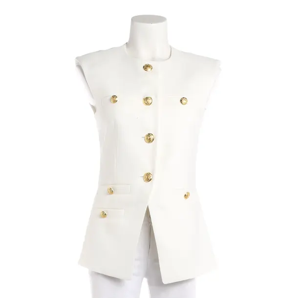 Vest, in White, Linen, Veronica Beard