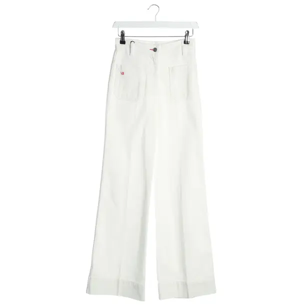 Pants, in White, Cotton, Victoria Beckham