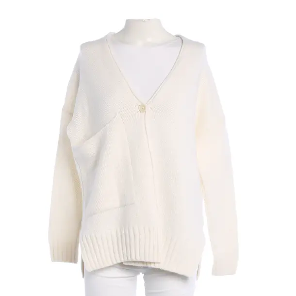 Cardigan, in Cream, Wool, FFC