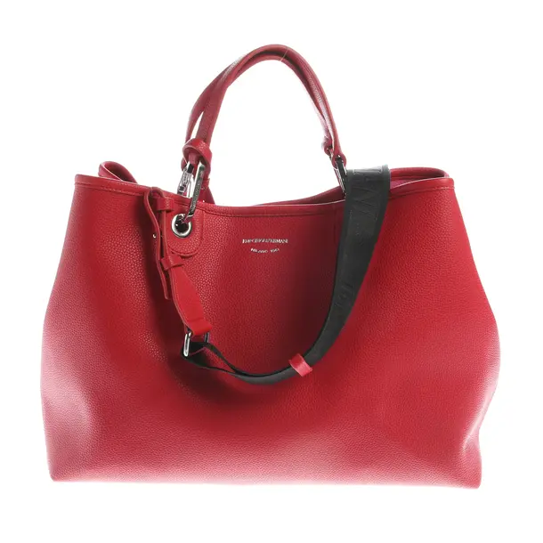 Handbag, in Red, Leather, Emporio Armani