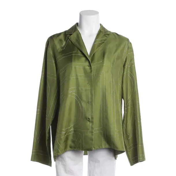 Blouse, in Green, Silk, Totême