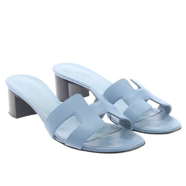 Heeled Sandals, in Blue, Hermès
