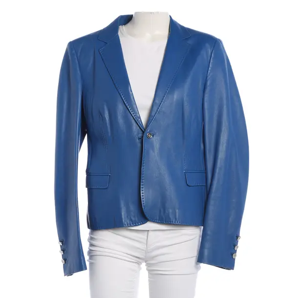Blazer, in Blau, Leder, Versace