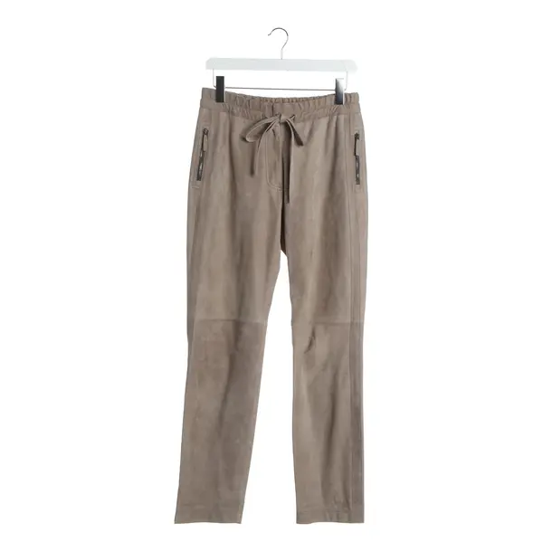 Pantaloni, in Marrone, Pelle, Pantofola da donna