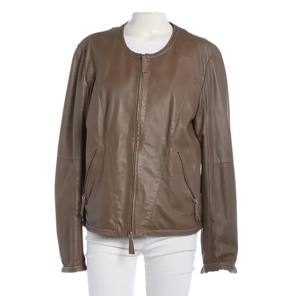 LeatherJacket, in Brown, Leather, Emporio Armani