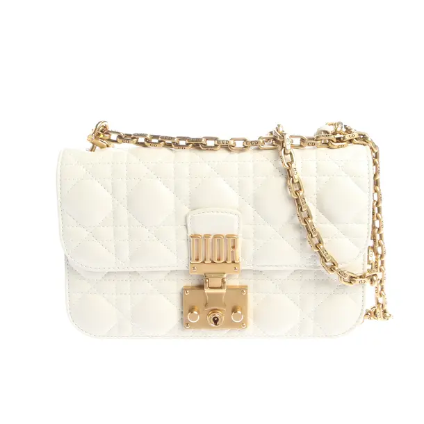 Schultertasche, in Weiß, Leder, Dior