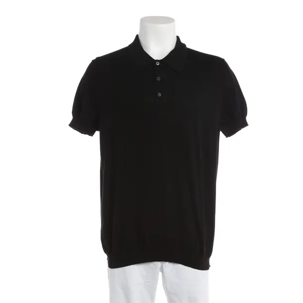 Poloshirt, in Schwarz, Baumwolle, Prada