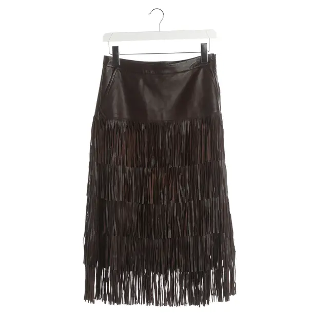 Rock, in Dunkelbraun, Leder, Munthe