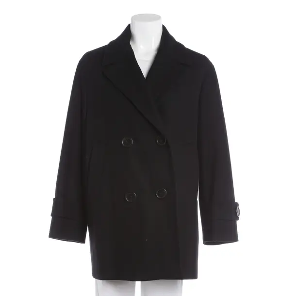 Mid-Season Jacket, in Black, Wool, Windsor
