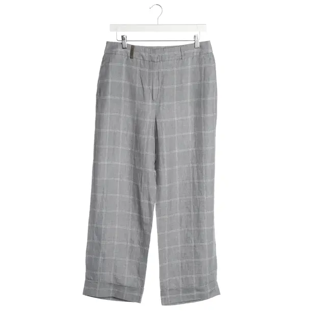 Pants, in Light Gray, Linen, Peserico